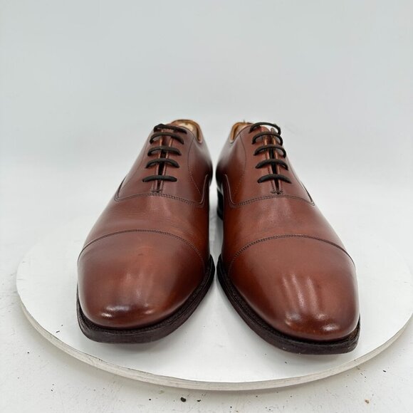 Church's Custom Grade Men Size 10.5D Brown Leather Cap Toe Oxford Dress Shoes - Picture 3 of 12